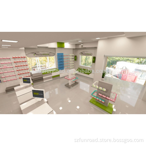 Health care products wooden display cabinets